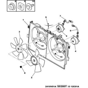 Citroen C-Crosser 2007-2012 Petrol Motor-Driven Fan Harness Right