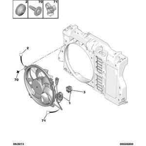 Citroen C5 2004-2008 Diesel Engine Motor-Driven Fan