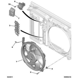 Citroen Berlingo 2012-2015 Engine Motor-Driven Fan