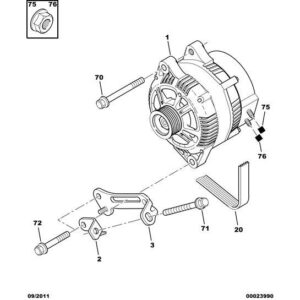 Citroen C1 2009-2012 Alternator Belt Tensioner