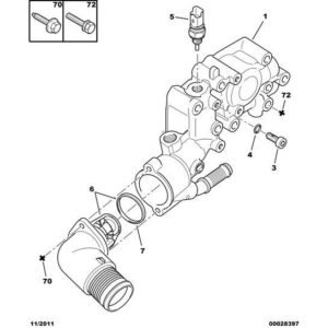 Citroen C3 2002-2005 Petrol Engine Water Drain Screw