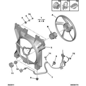 Citroen Berlingo 2006-2008 Petrol Engine Fan Tube