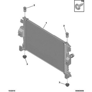 Citroen DS5 2011-2021 Petrol Radiator Fixing Bracket