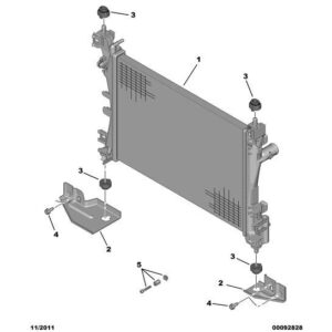 Citroen Nemo 2008-2015 Petrol Engine Radiator Bracket