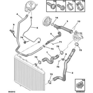 Citroen DS5 2011-2021 Petrol Expansion Chamber Water Hose