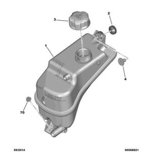 Citroen Berlingo 2006-2008 Petrol Engine Water Degassing Tank