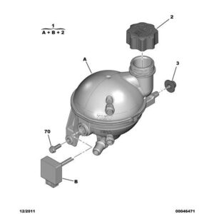 Citroen C4 2008-2010 Diesel Engine Water Degassing Tank