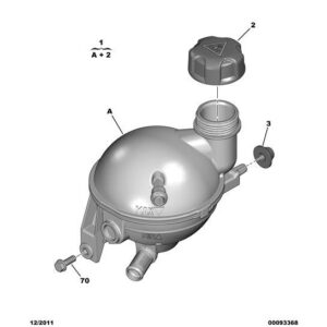 Citroen C4 2008-2010 Diesel Engine Water Degassing Tank