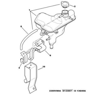 Citroen C-Crosser 2007-2012 Diesel Expansion Bottle Support