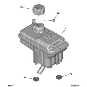 Citroen C6 2005-2012 Diesel Engine Water Degassing Tank