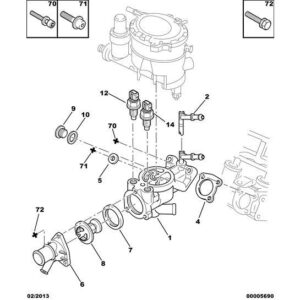 Citroen Berlingo 2008-2012 Diesel Engine Water Outlet Tank