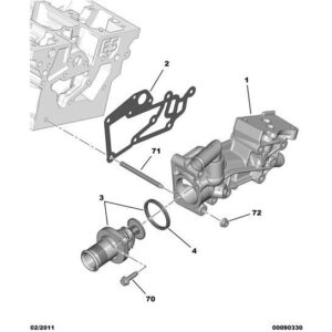 Citroen C8 2002-2008 Petrol Engine Water Outlet Tank