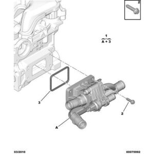 Citroen C3 2005-2009 Diesel Engine Water Outlet Tank