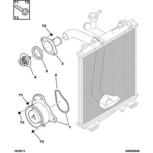 Citroen C1 2005-2009 Petrol Engine Water Intake Tank