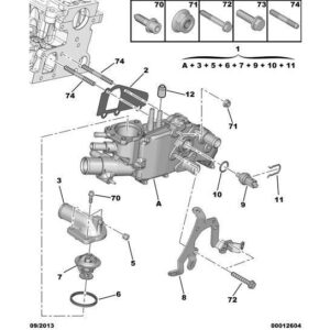 Citroen Dispatch 1994-2006 Diesel Engine Coolant Thermostat