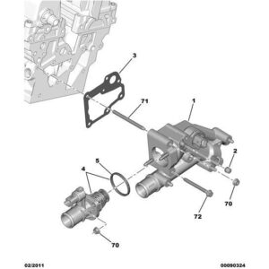 Citroen C5 2004-2008 Engine Water Outlet Tank