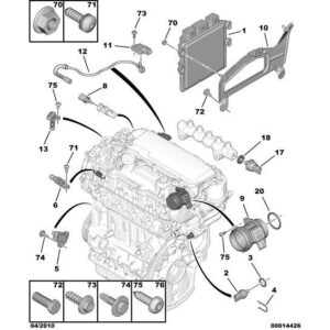 Citroen DS3 2010-2022 Diesel Water Temperature Sensor