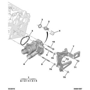 Citroen DS5 2011-2021 Petrol Engine Water Housing Seal