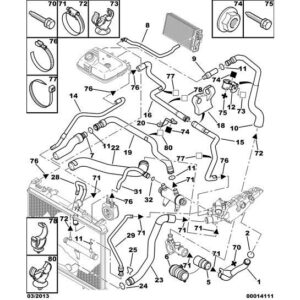 Citroen C8 2002-2008 Diesel Radiator Degassing Water Pipe