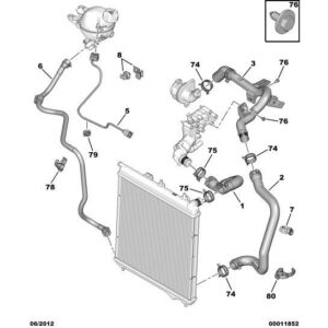 Citroen C3 2002-2005 Petrol Radiator Water Inlet Hose