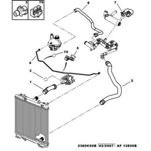 Citroen C1 2005-2009 Diesel Radiator Outlet Hose