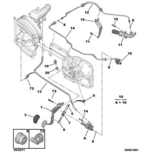 Citroen Dispatch 2016-2020 Diesel Declutching Assistance Spring