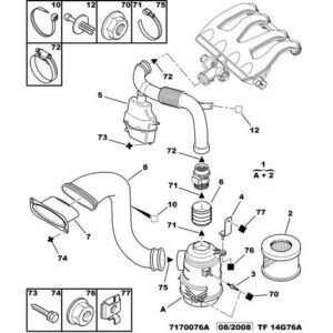 Citroen Berlingo 2008-2012 Diesel Air Intake Pipe