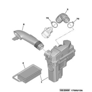 Citroen C5 2004-2008 Petrol Dry Type Air Filter