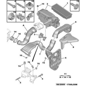Citroen C4 2008-2010 Diesel Inlet Air Deflector