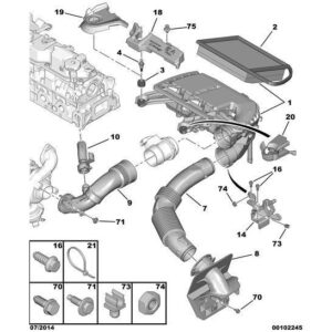 Citroen DS4 2010-2021 Intake Manifold Air Fitting