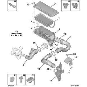 Citroen C2 2007-2009 Petrol Air Intake Pipe