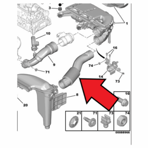 Citroen C5 2008-2021 1.6hdi Air Intake Hose