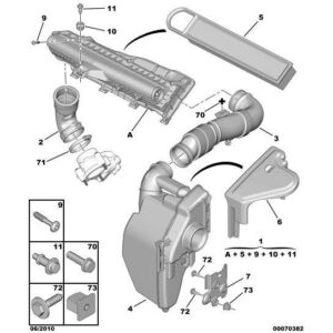 Citroen C4 2010-2013 Petrol Air Inlet Resonator