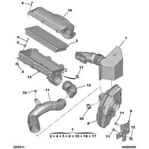 Citroen DS5 2011-2021 Petrol Air Intake Pipe