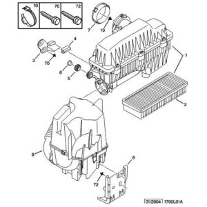 Citroen C4 2008-2010 Petrol Air Inlet Resonator