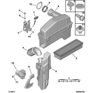 Citroen C3 2002-2005 Petrol Resonator Air Admission