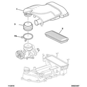 Citroen C1 2012-2014 Intake Air Filter Bracket