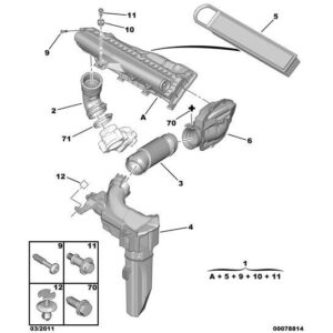 Citroen DS3 2010-2022 Petrol Air Filter Screw