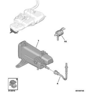 Citroen Berlingo 2015-2018 Petrol Ess Vapor Absorber