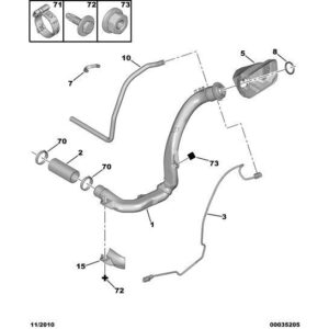 Citroen C8 2002-2008 Diesel Fuel Filler Pipe