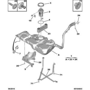Citroen Berlingo 2015-2018 Petrol Reservoir Harness