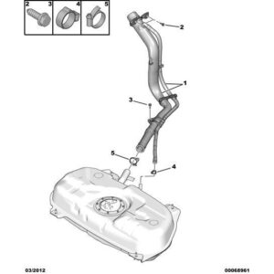 Citroen Nemo 2008-2015 Petrol Fuel Filler Pipe