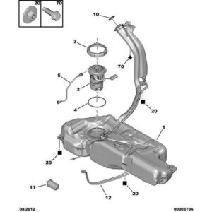 Citroen C5 Air Cross 2018-2021 Petrol Fuel Pipe Gasket