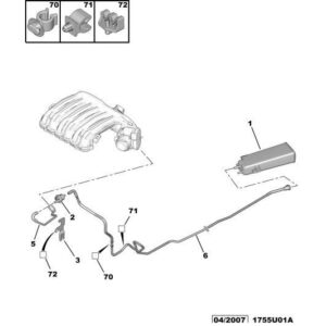 Citroen C5 2004-2008 Petrol Ess Vapor Absorber