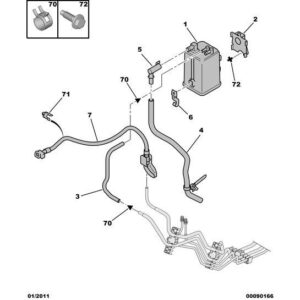 Citroen C-Crosser 2007-2012 Diesel Pollution Control Circuit Pipe