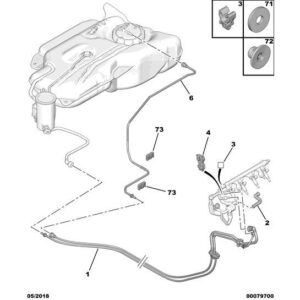 Citroen DS3 2010-2022 Petrol Fuel Vapor Recycling Union