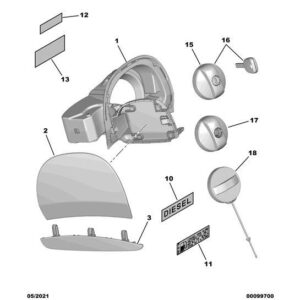 Citroen Dispatch 2007-2011 Diesel Fuel Filler Cap