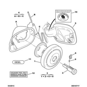 Citroen Dispatch 1994-2006 Diesel Fuel Filler Cap