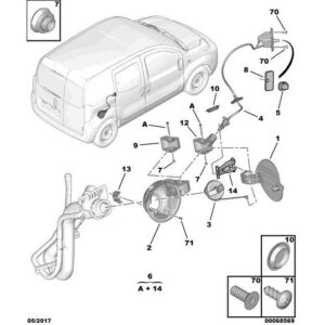 Citroen Nemo 2008-2015 Petrol Fuel Filler Flap