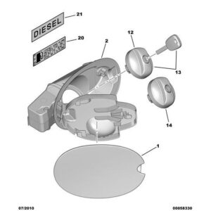 Citroen Dispatch 2007-2011 Diesel Tank Filler Housing